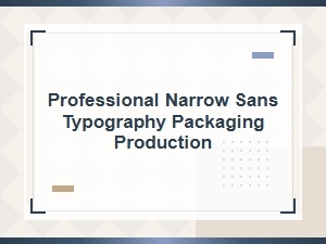 Professional Narrow Sans Typography for Packaging